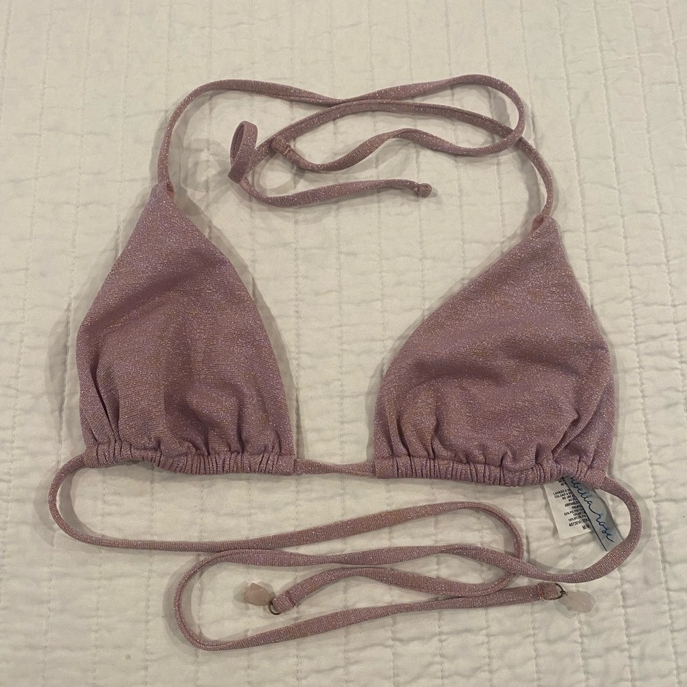 Isabella rose bikini top. Purple shimmer. Size medium. No damage.